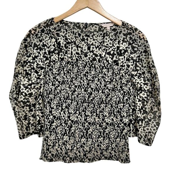 Rebecca taylor osaka smocked blouse womens size XS - Picture 2 of 12